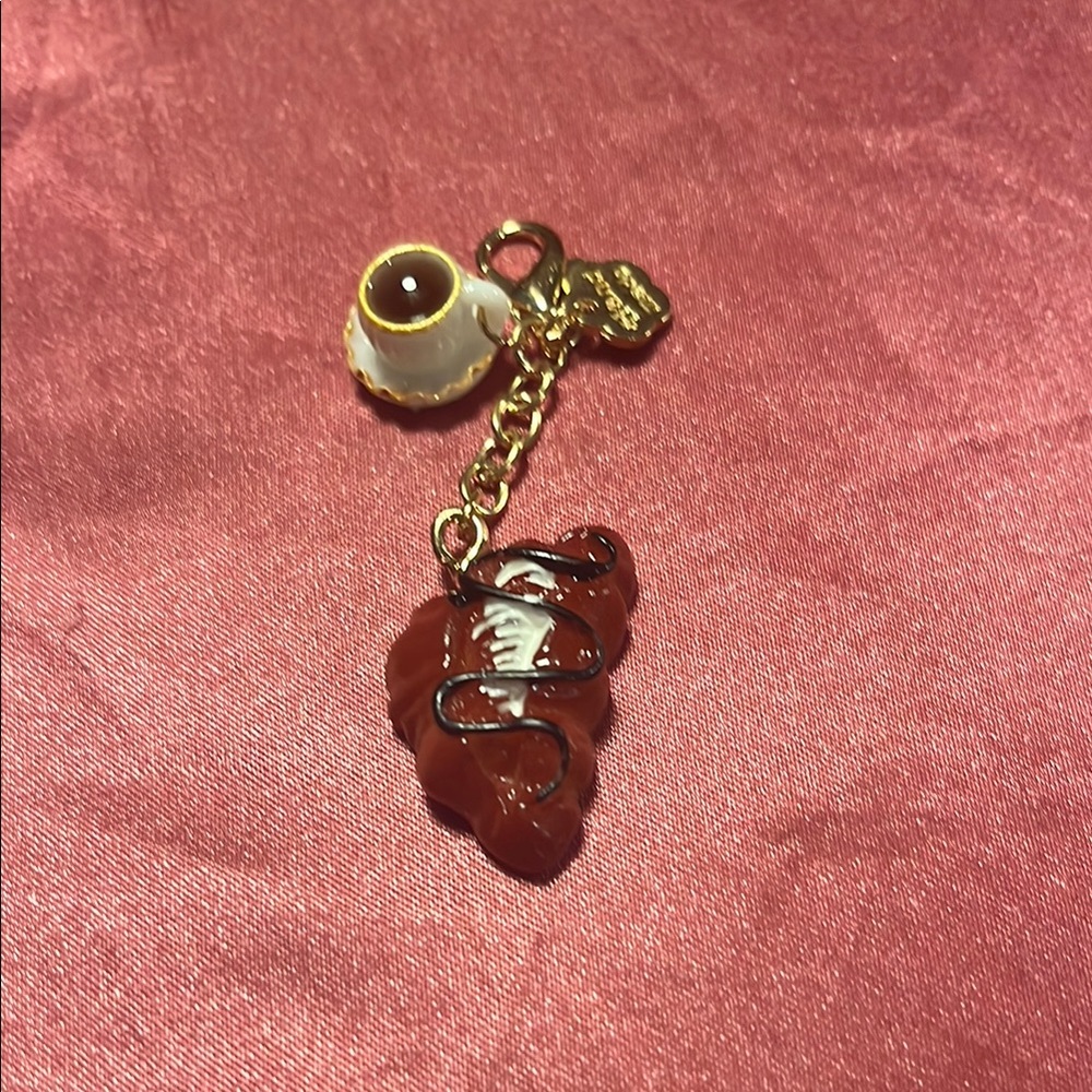 Coffee & Croissant key chain bag charm
